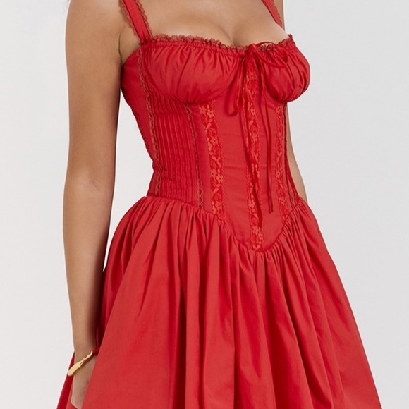 Strappy Lace Corset Layered Mini Dress - Picture 8 of 8